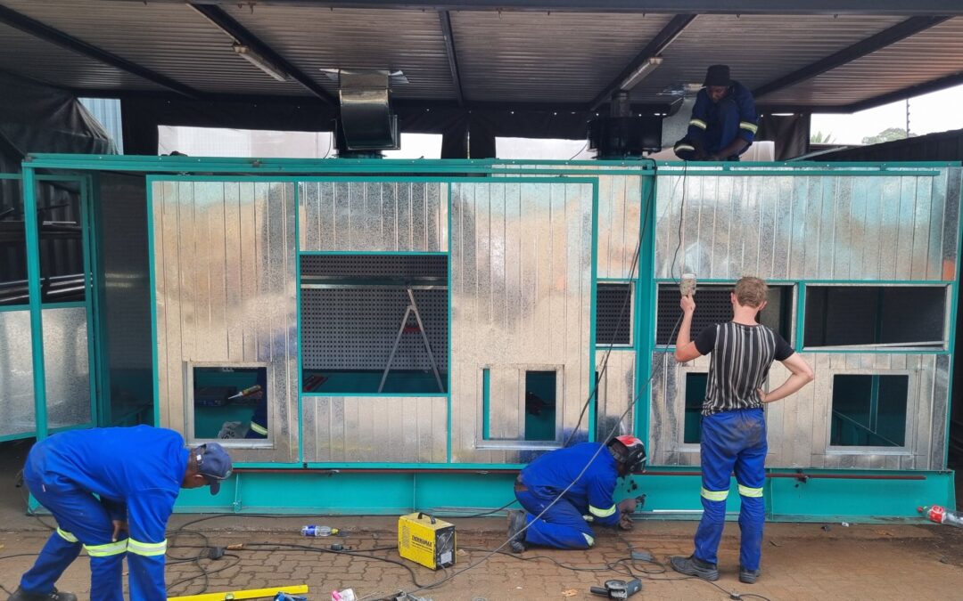 Installation of Our New Spray Booth